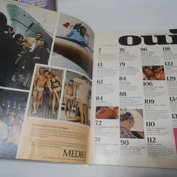 VINTAGE OUI MEN'S INTEREST MAGAZINE w/ SPECIAL 12 MONTH DATEBOOK CALENDAR 1973 - Picture 4 of 9